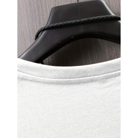 Letter K Print Long Sleeve Sports Shirt, Men's Casual Crew Neck Sport T-shirt