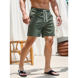 Men's Corduroy Waist Drawstring Comfy Shorts For Summer