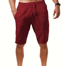 Men's Comfy Casual Cotton Shorts, Summer Clothing