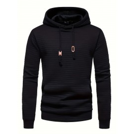 Waffle  Hoodie, Cool Hoodies For Men, Men's Casual Graphic Design Pullover Hooded Sweatshirt With Kangaroo Pocket Streetwear For Winter Fall, As Gifts