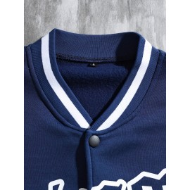 Spring And Autumn Street Men's Fashion Trend Loose Casual Baseball Uniform Jacket, Suitable For Outdoor And Dating