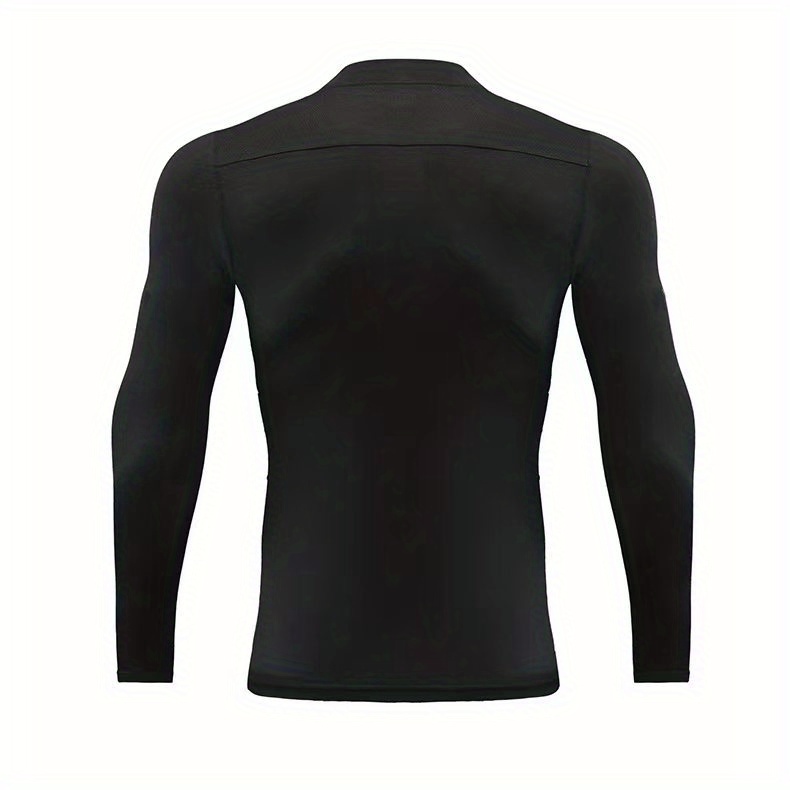 mens casual pullover shirts long sleeve slim fit basic solid lightweight turtleneck t shirt details 1