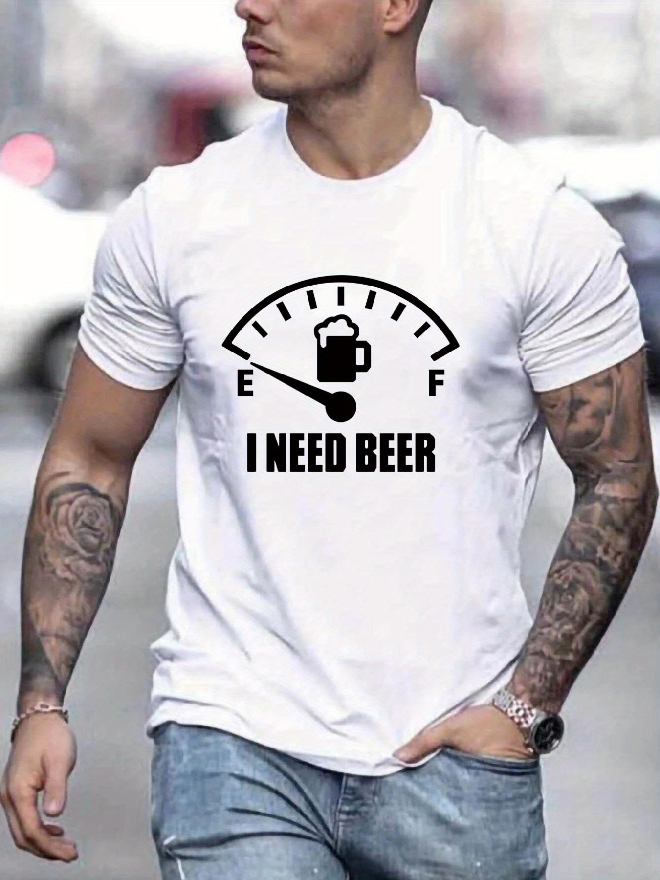 i need beer pattern print mens comfy t shirt graphic tee mens summer outdoor clothes mens clothing tops for men details 20