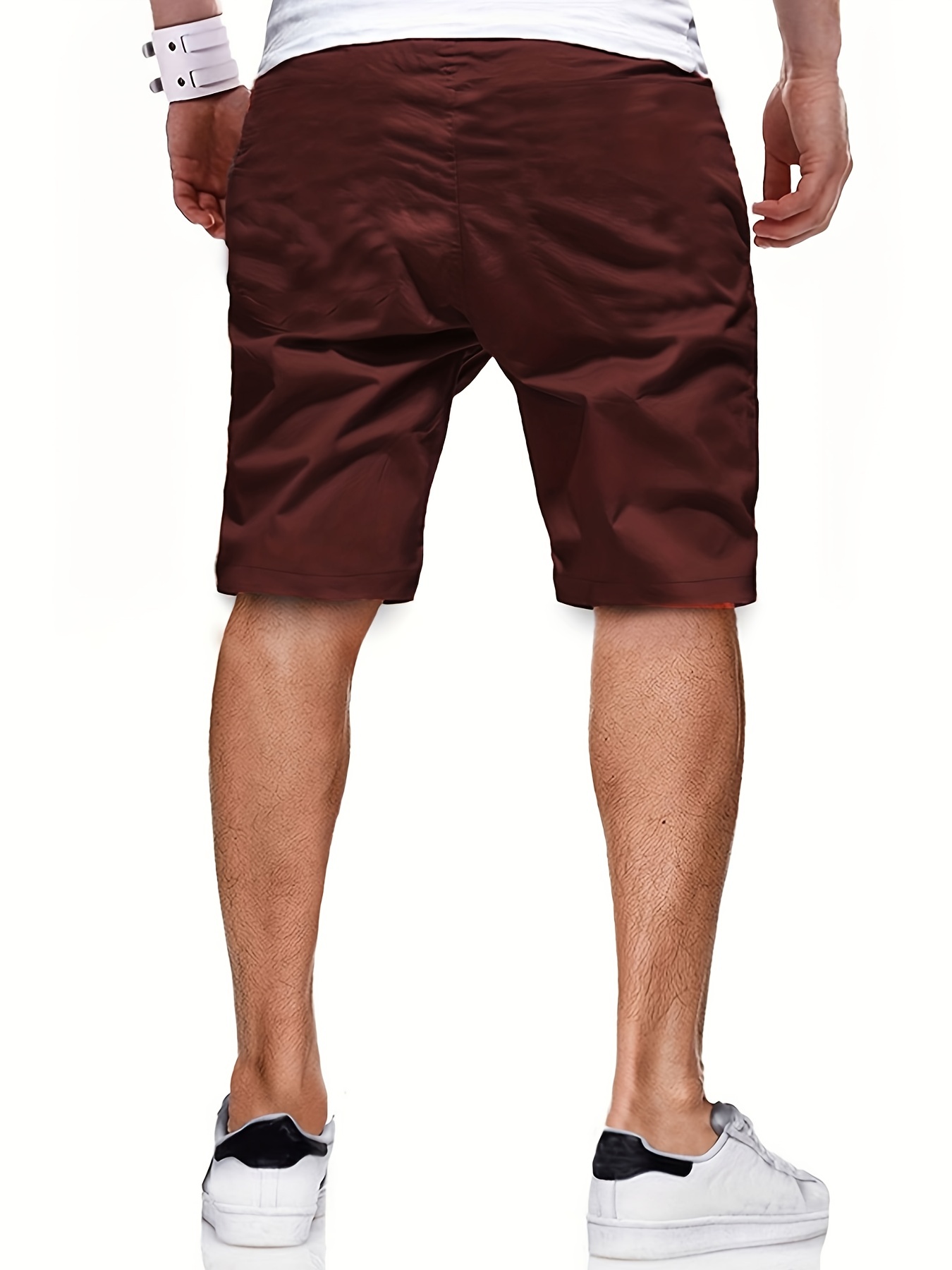 mens cut off drawstring shorts details 6