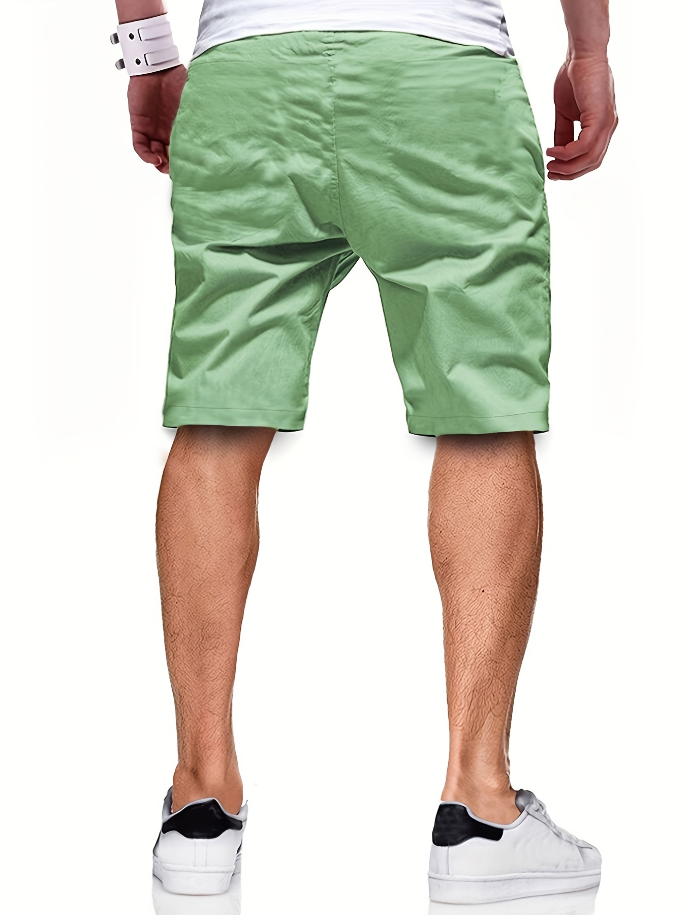 mens cut off drawstring shorts details 16