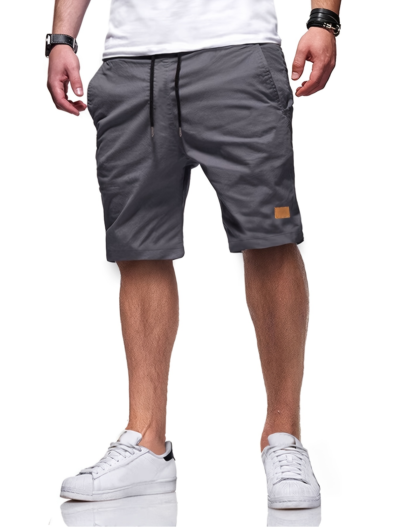 mens cut off drawstring shorts details 30