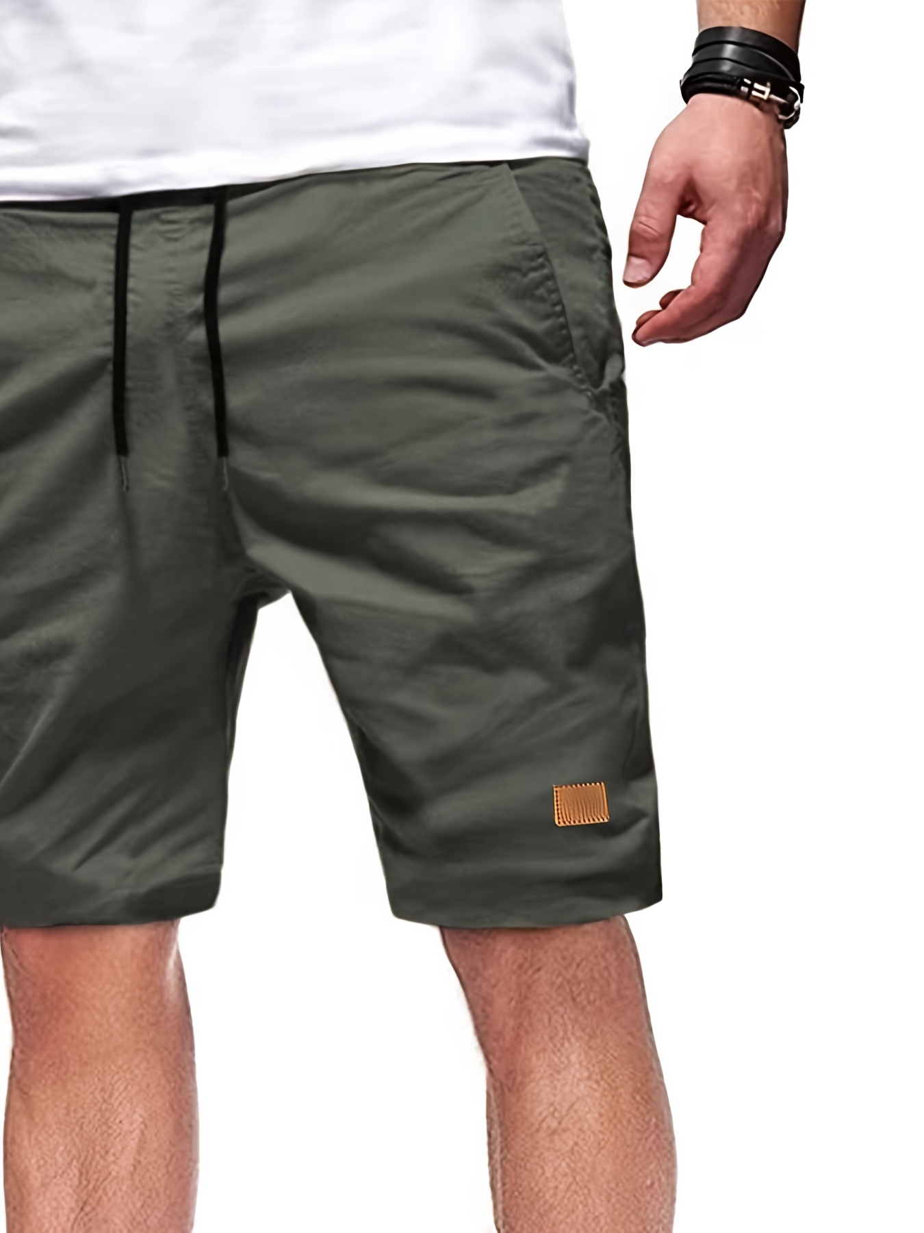 mens cut off drawstring shorts details 42