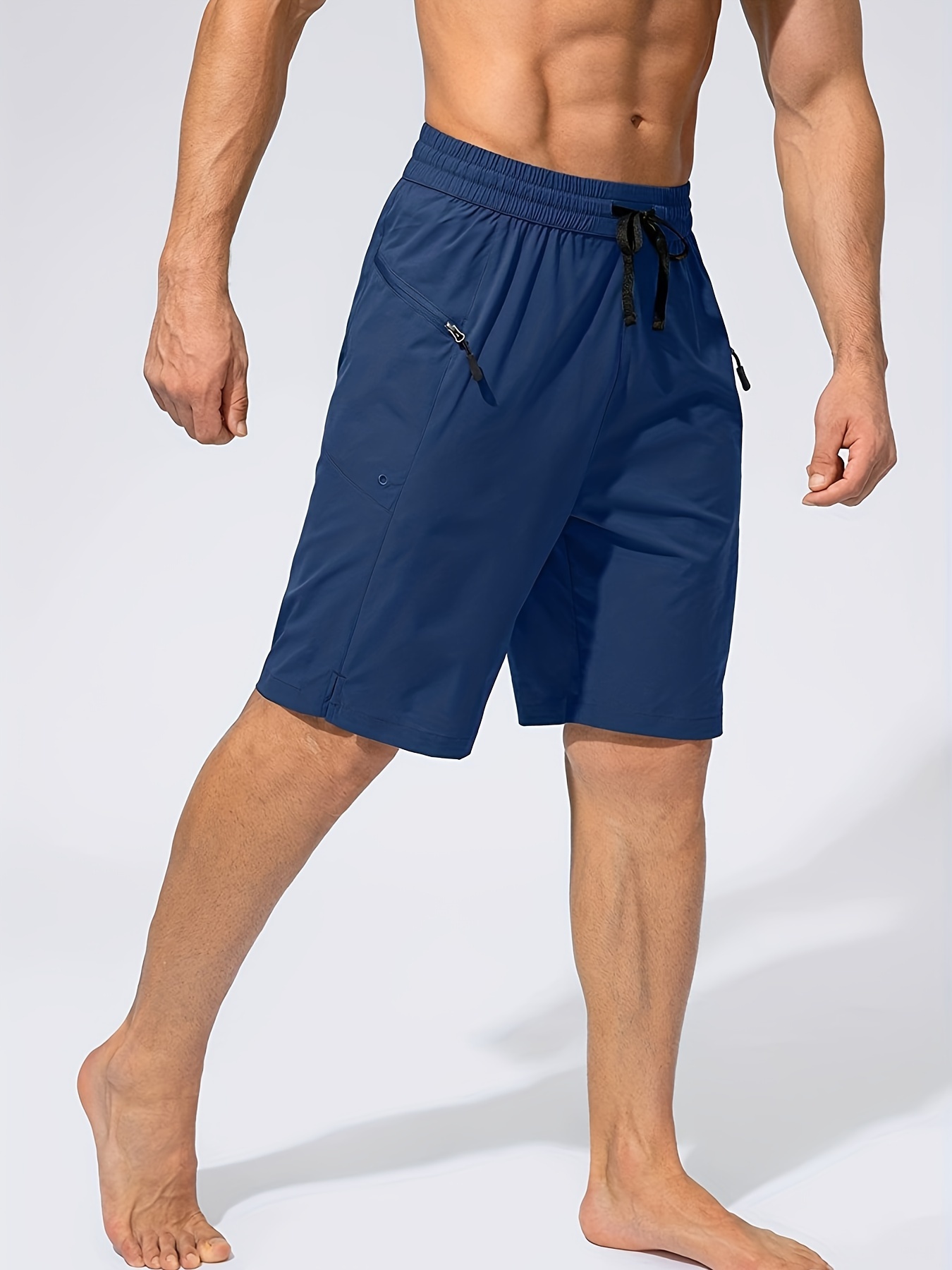 mens zip pocket sports shorts swimwear quick dry lightweight breathable uv protection beach swimming trunks no mesh lining details 26