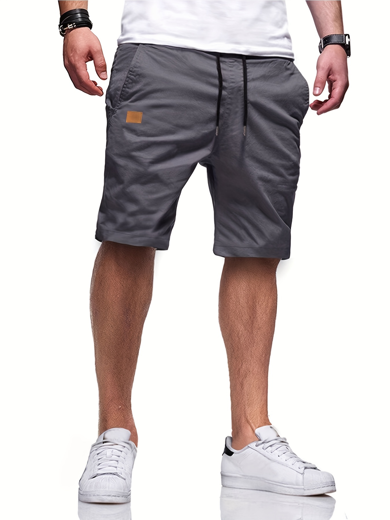 mens casual cargo shorts drawstring beach golf shorts for summer outdoor activities details 20