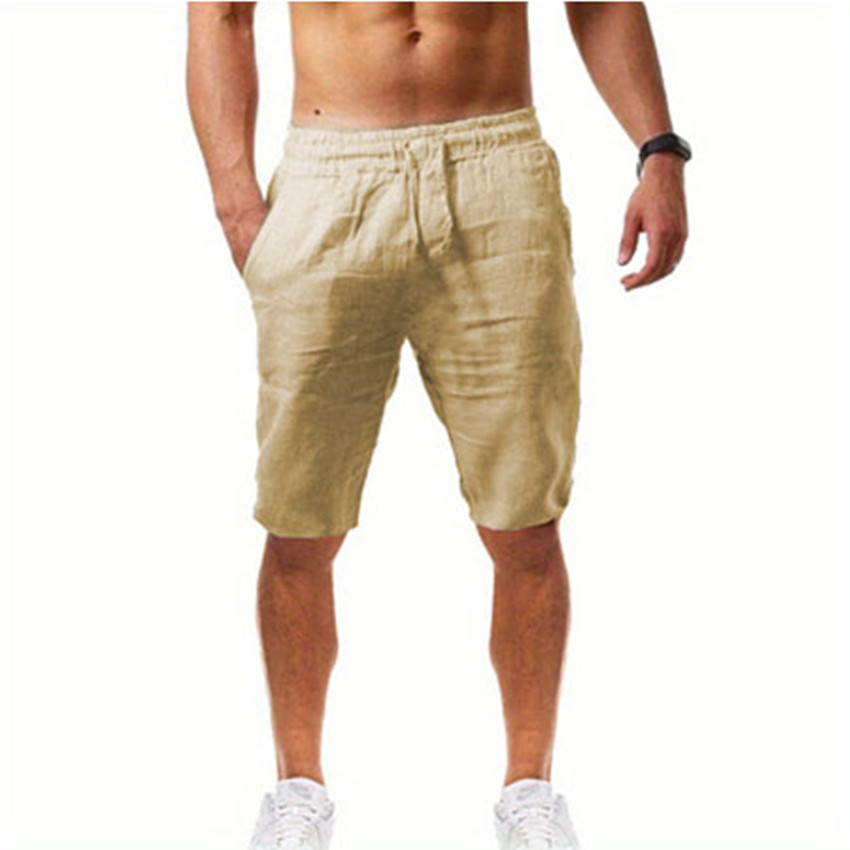 mens comfy casual cotton shorts summer clothing details 1