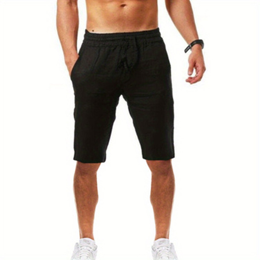 mens comfy casual cotton shorts summer clothing details 2