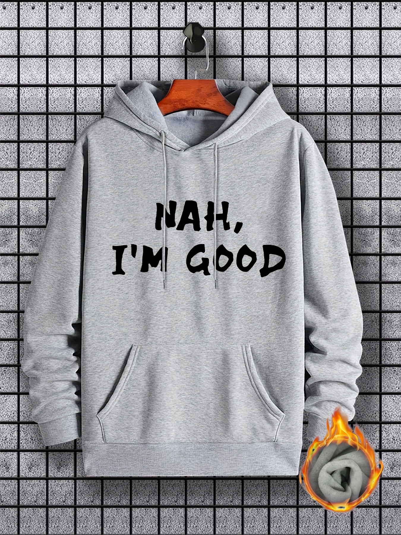 im good print hoodie cool hoodies for men mens casual graphic design pullover hooded sweatshirt with kangaroo pocket streetwear for winter fall as gifts details 10